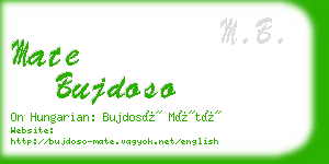mate bujdoso business card